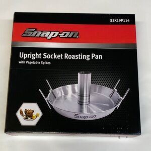 Snap on Upright Socket Roasting Pan in Black and Red Packaging NEW in box!